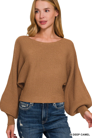 Cameron Boatneck Sweater-Sweaters-Zenana-Summit Lane Boutique, Women's Apparel and Gifts located in Grand Rapids, MI