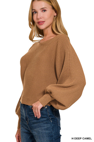 Cameron Boatneck Sweater-Sweaters-Zenana-Summit Lane Boutique, Women's Apparel and Gifts located in Grand Rapids, MI