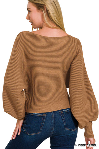 Cameron Boatneck Sweater-Sweaters-Zenana-Summit Lane Boutique, Women's Apparel and Gifts located in Grand Rapids, MI