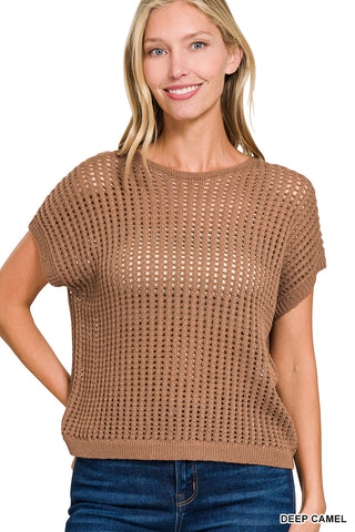 Nova Open Knit Short Sleeve