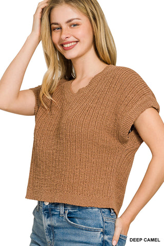 River Textured Sweater Top-Sleeveless-Zenana-Summit Lane Boutique, Women's Apparel and Gifts located in Grand Rapids, MI