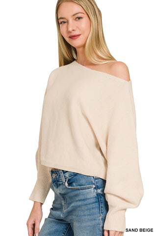 The Carmen Boat Neck Sweater-Sweaters-Zenana-Summit Lane Boutique, Women's Apparel and Gifts located in Grand Rapids, MI