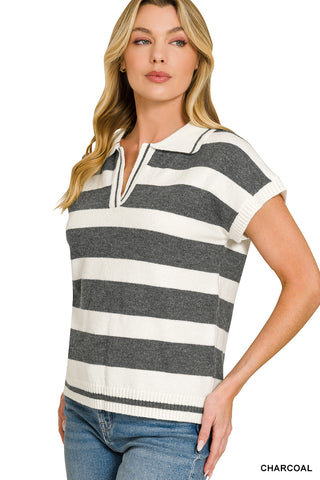 Audrey Short Sleeve Sweater-Short Sleeves-Zenana-Summit Lane Boutique, Women's Apparel and Gifts located in Grand Rapids, MI