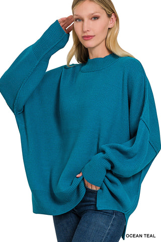 Julie Oversized Sweater-Sweaters-Zenana-Summit Lane Boutique, Women's Apparel and Gifts located in Grand Rapids, MI