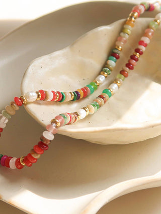 Sunny Non-Tarnish Boho Color Beaded Necklace-Necklaces-Flânerie by MAIQ-Summit Lane Boutique, Women's Apparel and Gifts located in Grand Rapids, MI