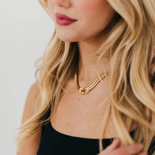 Talia Tied Necklace - WATERPROOF-Pretty Simple-Summit Lane Boutique, Women's Apparel and Gifts located in Grand Rapids, MI