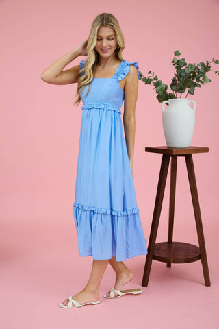 Megan Ruffle Dress-Dresses-Blu Pepper-Summit Lane Boutique, Women's Apparel and Gifts located in Grand Rapids, MI
