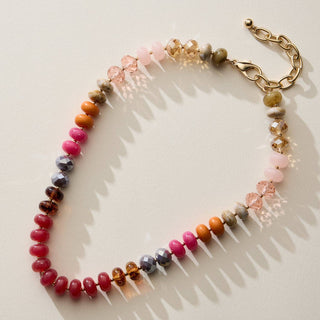 Mixed Bead Short Necklace with Adjustable Length-Necklaces-Frem-Summit Lane Boutique, Women's Apparel and Gifts located in Grand Rapids, MI