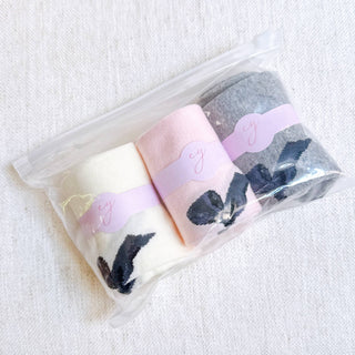 Lovely Bow On The Back Socks Set Of 3-Socks-Ellison+Young-Summit Lane Boutique, Women's Apparel and Gifts located in Grand Rapids, MI