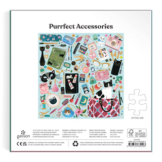 Purrfect Accessories 500 Piece Foil Puzzle-Puzzles-Chronicle Books-Summit Lane Boutique, Women's Apparel and Gifts located in Grand Rapids, MI