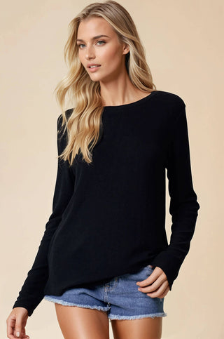 Cleo Soft Knit Long Sleeve-Long Sleeves-Doe and Rae-Summit Lane Boutique, Women's Apparel and Gifts located in Grand Rapids, MI