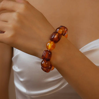 Color-Block Cube Circle Stretch Cord Bracelet | 40B5197-JOSSLYN by wall to wall-Summit Lane Boutique, Women's Apparel and Gifts located in Grand Rapids, MI