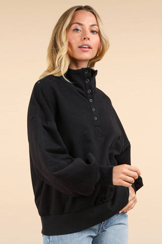 Hannah Balloon Sleeve Pullover-pullover-VERY J-Summit Lane Boutique, Women's Apparel and Gifts located in Grand Rapids, MI