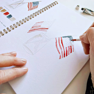 Americana watercolor workbook-Stationary-emily lex studio-Summit Lane Boutique, Women's Apparel and Gifts located in Grand Rapids, MI