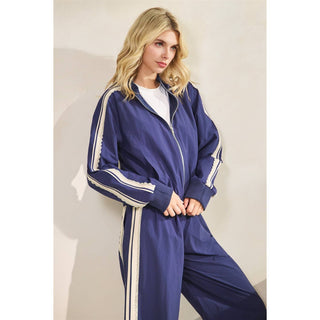 Paisley Track Jacket-Jackets-Veveret-Summit Lane Boutique, Women's Apparel and Gifts located in Grand Rapids, MI