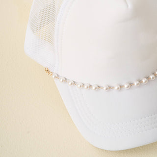 Trucker Hat Chain-Dainty Pearl-Gold-Hat Chains-The Darling Effect-Summit Lane Boutique, Women's Apparel and Gifts located in Grand Rapids, MI
