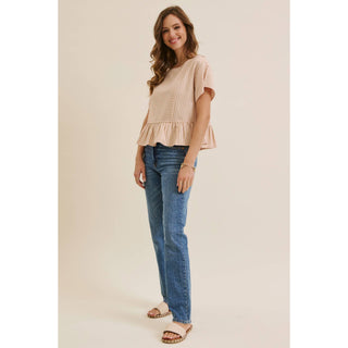 The Briar Stripe Top-Short Sleeves-in february-Summit Lane Boutique, Women's Apparel and Gifts located in Grand Rapids, MI