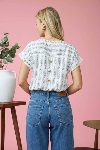 When We Were Young Top-Short Sleeves-Blu Pepper-Summit Lane Boutique, Women's Apparel and Gifts located in Grand Rapids, MI
