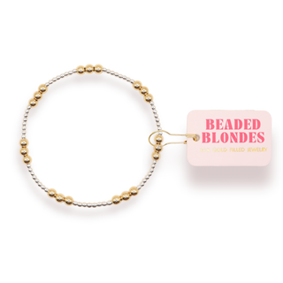 ILY Silver W Gold-Beaded Blondes-Summit Lane Boutique, Women's Apparel and Gifts located in Grand Rapids, MI