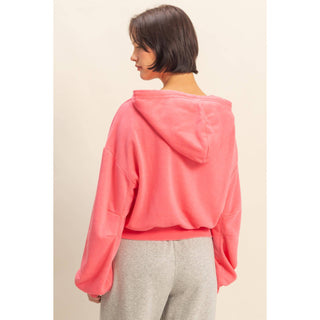 Meg Seamed Sleeve Hoodie-Sweatshirt-HYFVE-Summit Lane Boutique, Women's Apparel and Gifts located in Grand Rapids, MI