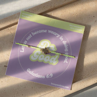 Do Good Cross Bracelet + Sticker | Galatians 6:9