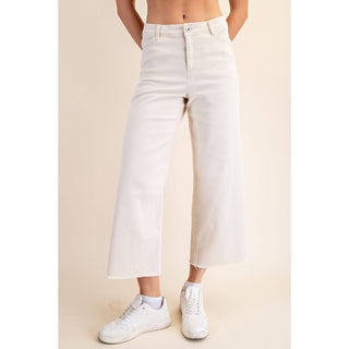 Kaylee Wide Leg Crop-Pants-Rae Mode-Summit Lane Boutique, Women's Apparel and Gifts located in Grand Rapids, MI