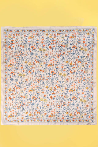 Floral Flower Silk Finish Bandana Scarf | 40SC729-JOSSLYN by wall to wall-Summit Lane Boutique, Women's Apparel and Gifts located in Grand Rapids, MI
