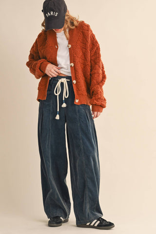Ashlyn Corduroy Barrel Pants-Pants-&MERCI-Summit Lane Boutique, Women's Apparel and Gifts located in Grand Rapids, MI