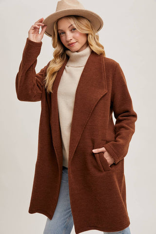 Sally Long Line Jacket-Jackets-Bluivy-Summit Lane Boutique, Women's Apparel and Gifts located in Grand Rapids, MI