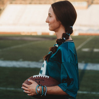 Michigan State Game Day Hair Tie Bracelets-Bracelets-K'lani hair tie bracelets-Summit Lane Boutique, Women's Apparel and Gifts located in Grand Rapids, MI