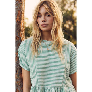 The Briar Stripe Top-Short Sleeves-in february-Summit Lane Boutique, Women's Apparel and Gifts located in Grand Rapids, MI
