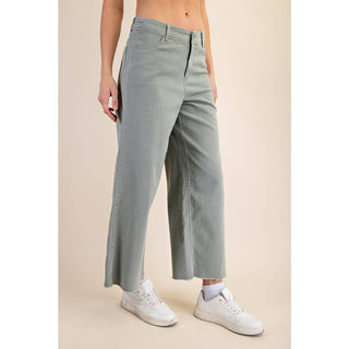 Kaylee Wide Leg Crop-Pants-Rae Mode-Summit Lane Boutique, Women's Apparel and Gifts located in Grand Rapids, MI