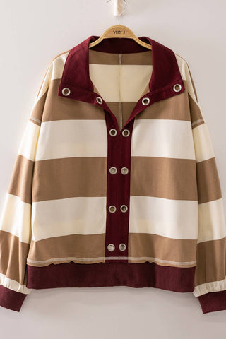 The Varsity Stripe Pullover-pullover-VERY J-Summit Lane Boutique, Women's Apparel and Gifts located in Grand Rapids, MI