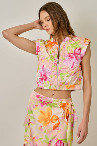 Blossom Breeze Quilted Vest-Vest-Mystree-Summit Lane Boutique, Women's Apparel and Gifts located in Grand Rapids, MI