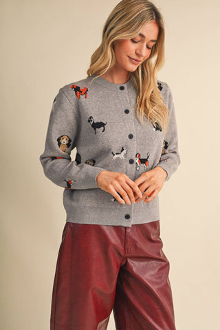 Puppy Love Knit Cardigan-Cardigans-&MERCI-Summit Lane Boutique, Women's Apparel and Gifts located in Grand Rapids, MI