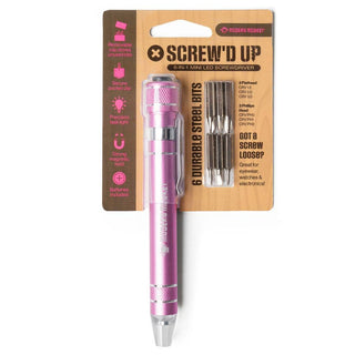 Modern Monkey® Screw’d Up 6-in-1 Mini LED Screwdriver-Tool Sets-DM Merchandising-Summit Lane Boutique, Women's Apparel and Gifts located in Grand Rapids, MI