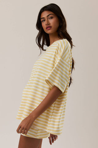 Stevie Striped Top-Short Sleeves-LE LIS-Summit Lane Boutique, Women's Apparel and Gifts located in Grand Rapids, MI