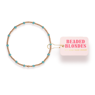 Turquoise Dainty Poppi-Bracelets-Beaded Blondes-Summit Lane Boutique, Women's Apparel and Gifts located in Grand Rapids, MI