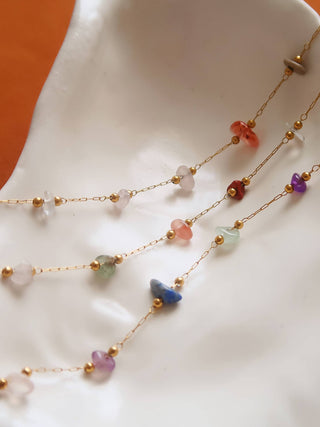 Besse 18K Gold Non-Tarnish Multi Gemstone Necklace, Bracelet-Jewelry-Flânerie by MAIQ-Summit Lane Boutique, Women's Apparel and Gifts located in Grand Rapids, MI