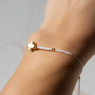 Stay Salty Cross Bracelet + Sticker | Matthew 5:13-Bracelets-Lenny & Eva-Summit Lane Boutique, Women's Apparel and Gifts located in Grand Rapids, MI