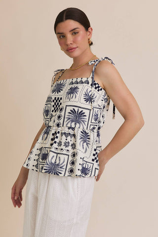 Tie Strap Abstract Tank-Tank Top-GILLI-Summit Lane Boutique, Women's Apparel and Gifts located in Grand Rapids, MI