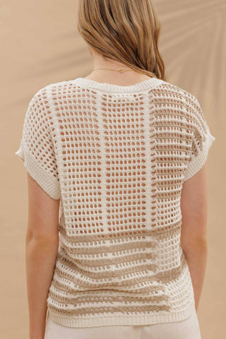 Vanessa Crochet Top-Short Sleeves-Blu Pepper-Summit Lane Boutique, Women's Apparel and Gifts located in Grand Rapids, MI