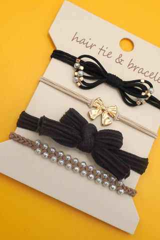BOHO DUAL FUNCTION KNOT BRACELET HAIR TIES-Hair Accessories-JOSSLYN by wall to wall-Summit Lane Boutique, Women's Apparel and Gifts located in Grand Rapids, MI