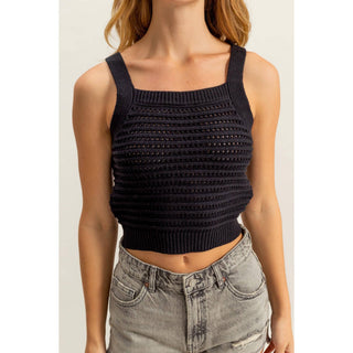 Lizzie Thick Strap Square Neck Fitted Tank-Sleeveless-HYFVE-Summit Lane Boutique, Women's Apparel and Gifts located in Grand Rapids, MI