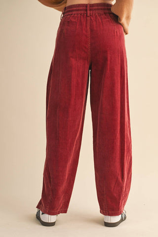 Ashlyn Corduroy Barrel Pants-Pants-&MERCI-Summit Lane Boutique, Women's Apparel and Gifts located in Grand Rapids, MI