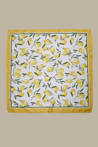 LEMON SILKY FEEL BANDANA SCARF-Scarves-JOSSLYN by wall to wall-Summit Lane Boutique, Women's Apparel and Gifts located in Grand Rapids, MI