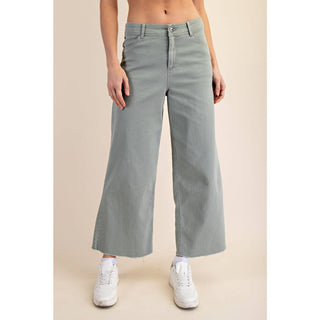 Kaylee Wide Leg Crop-Pants-Rae Mode-Summit Lane Boutique, Women's Apparel and Gifts located in Grand Rapids, MI