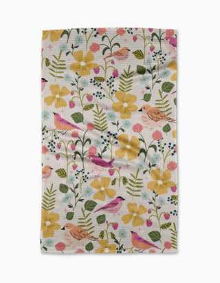 Summer Songbirds Tea Towel-Kitchen Towel-Geometry-Summit Lane Boutique, Women's Apparel and Gifts located in Grand Rapids, MI