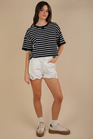 Corinne Top-Short Sleeves-VERY J-Summit Lane Boutique, Women's Apparel and Gifts located in Grand Rapids, MI