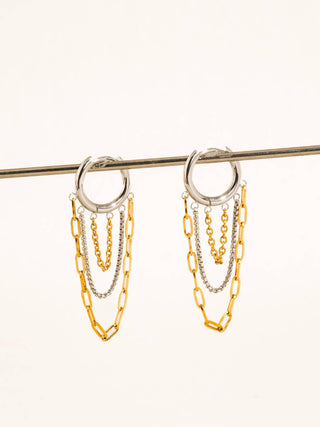 Vianne 18K Gold Non-Tarnish Multi Chain Drop Earrings-Earrings-Flânerie by MAIQ-Summit Lane Boutique, Women's Apparel and Gifts located in Grand Rapids, MI